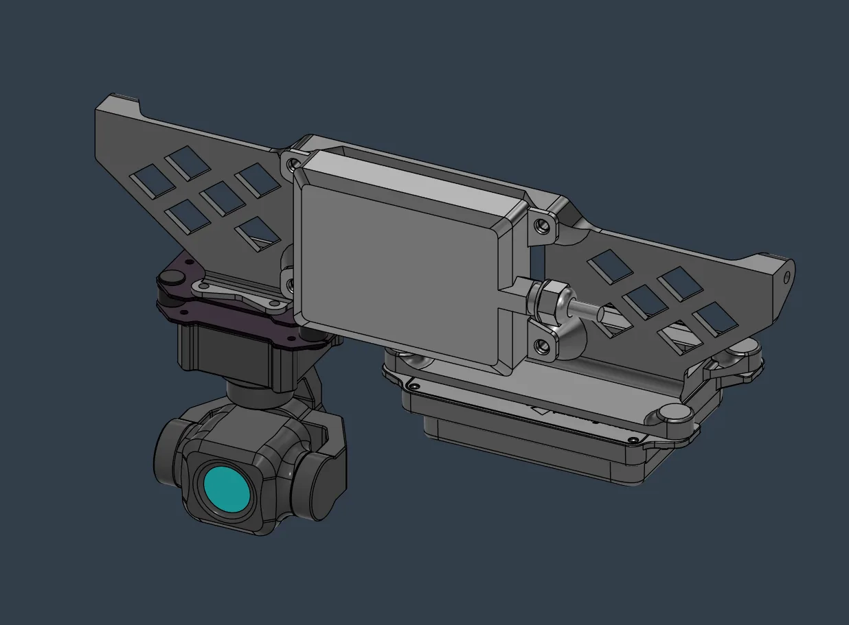 Mount with gimbal camera and enclosure